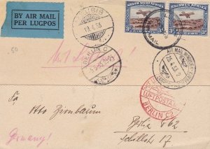 1933 South West Africa, Windhoek-Kimberley-Berlin Flight