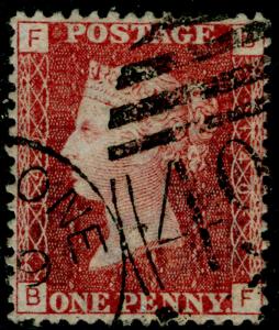 SG44, 1d lake-red plate 140, FINE USED. BF