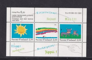 Finland   #871   MNH 1991  sheet children`s stamp designs