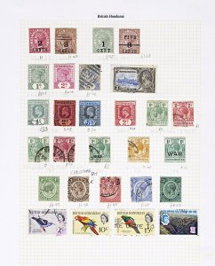 4691: British Honduras Collection on 2 Album Pages. 1888-1965. Inc Mint.