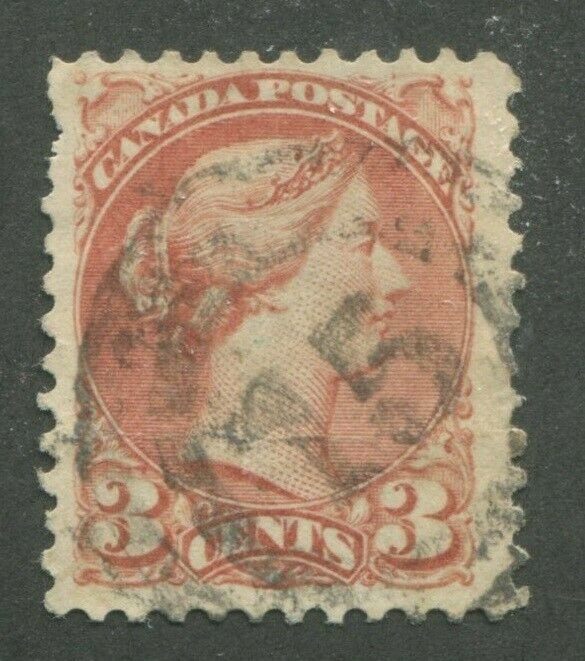 CANADA #37 USED SMALL QUEEN 2-RING NUMERAL CANCEL 15