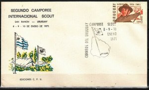 Uruguay, 1971 issue. 08/ENERO/71, Scout Camporee cancel on Cover. ^