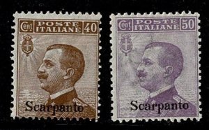 Italy Aegean Scarpanto #7,8 MH