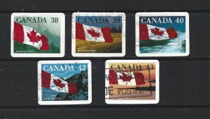 CANADA - 1989 QUICK STICK BOOKLET SET - SCOTT 1191 TO 1193 & 1388 TO 1389 - USED