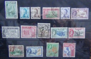 Fiji 1954 - 1958 set to £1 Used