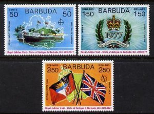 BARBUDA - 1977 - Royal Visit - Perf 3v Set - Mint Never Hinged