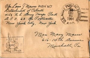 United States A.P.O.'s Soldier's Free Mail 1944 U.S. Army Postal Service, A.P...