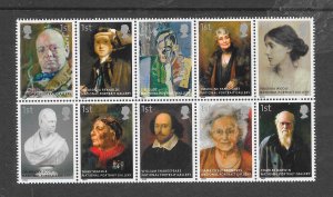 GREAT BRITAIN #2393a PORTRAIT GALLERY M/S MNH