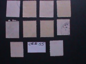 ​CZECHOSLOVAKIA 10 DIFFERENTS-FAMOUS PERSONS -USED STAMPS- VERY FINE- CES-55