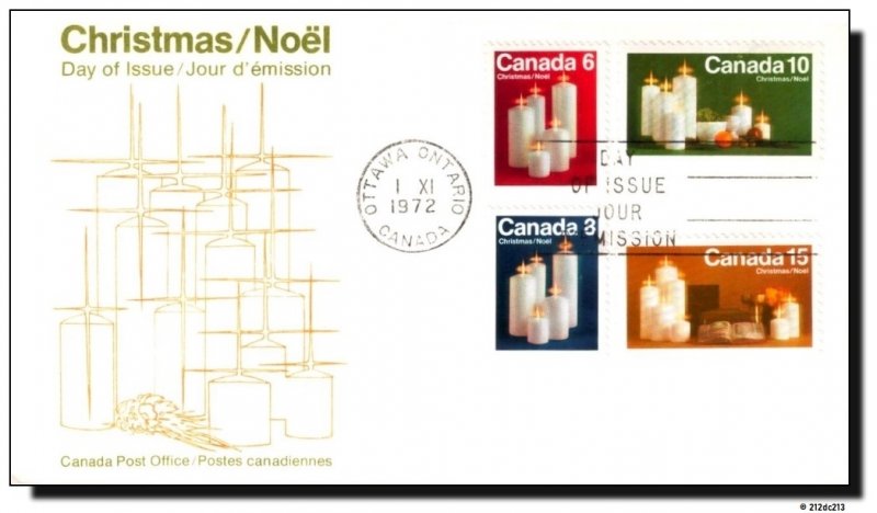 Canada FDC #606pi-609pi Combo - OFDC Cachet