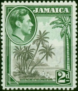 Jamaica 1938 2d Grey & Green SG124a 'Extra Branch' V.F MNH (2)