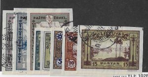 Lithuania Sc #256-263 imperf set used VF