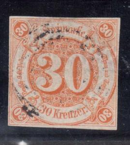 Thurn & Taxis #52 Used With Four Margins