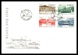 Norway 786-789 Ships U/A FDC