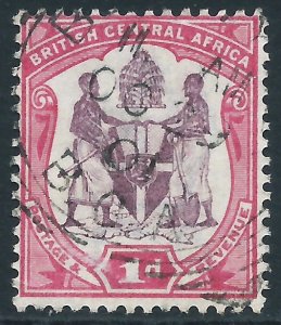 British Central Africa, Sc #44, 1d Used