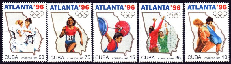 Cuba. 1995. 3842-47 from the series. Atlanta Summer Olympics. MNH. 