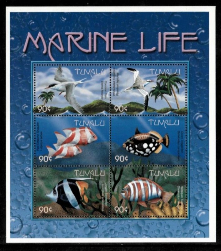 Tuvalu 2000 - SC 818 - Marine Life, Fish - Sheet of 6 Stamps - MNH