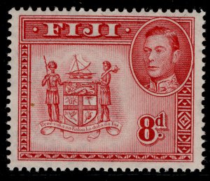 FIJI GVI SG261d, 8d carmine, NH MINT.