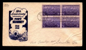 SC# 970 FDC / IOOR Cachet / BK 4 / Light Creasing - L13328