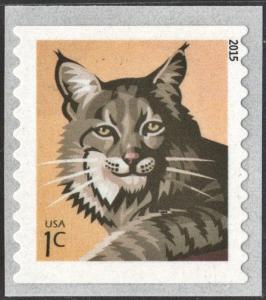 SC#4672a 1¢ Bobcat Coil Single (2015) SA