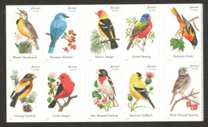 4882-4891 Songbirds Block Of 10 Mint/nh FREE SHIPPING