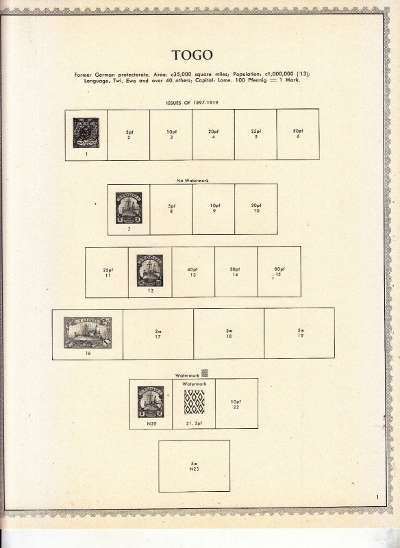 Germany - German Colonies - 21 Minkus pages 