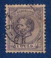 Netherlands Sc 32 Used 1 Guld Very Fine