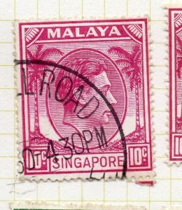 Malaya Singapore 1948 Perf 17.5x18 Early Issue Fine Used 10c. 226405