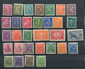 Germany 1921-3 Accumulation Mi 177-198 and  224-2 MNH (1 st is MH) 6378