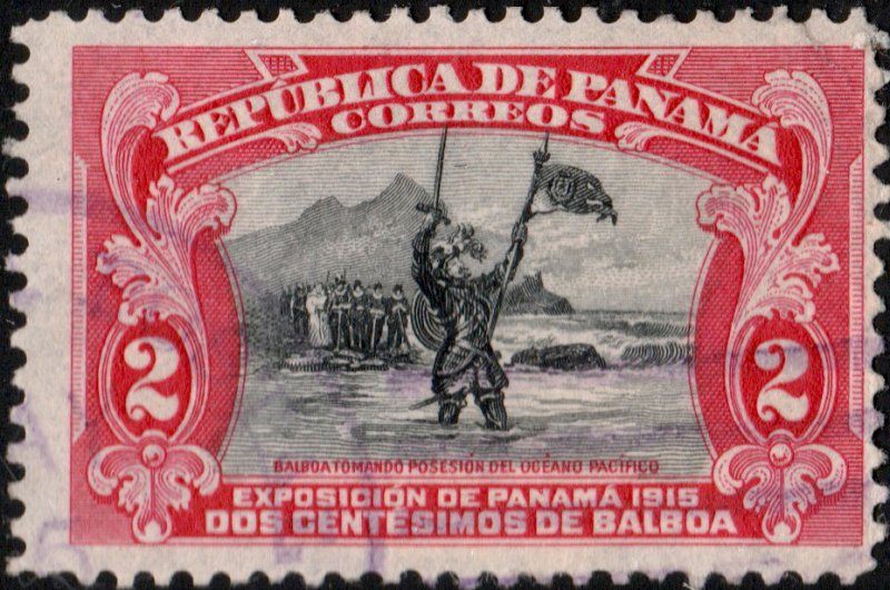 PANAMA - 1915 - Mi.88a 2c carmine & black - Fine Used