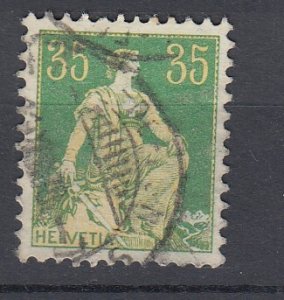 J30046, 1907-25 switzerland used #135 helvetia
