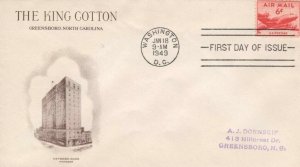 C39  6c AIRMAIL 1949 - The King Cotton Hotel