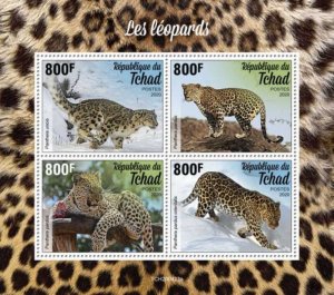 Chad - 2020 Leopards - 4 Stamp Sheet - TCH200423a