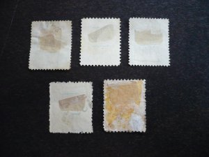 Stamps - Romania - Scott# 120,124,126,127,129 - Used Part Set of 5 Stamps