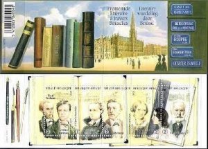 Belgium 2010 Famous Belgian writers block of 5 stamps in booklet MNH