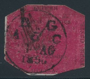 BRITISH GUIANA (14), tied to piece, F-VF, brother to the unique #13 - 424695