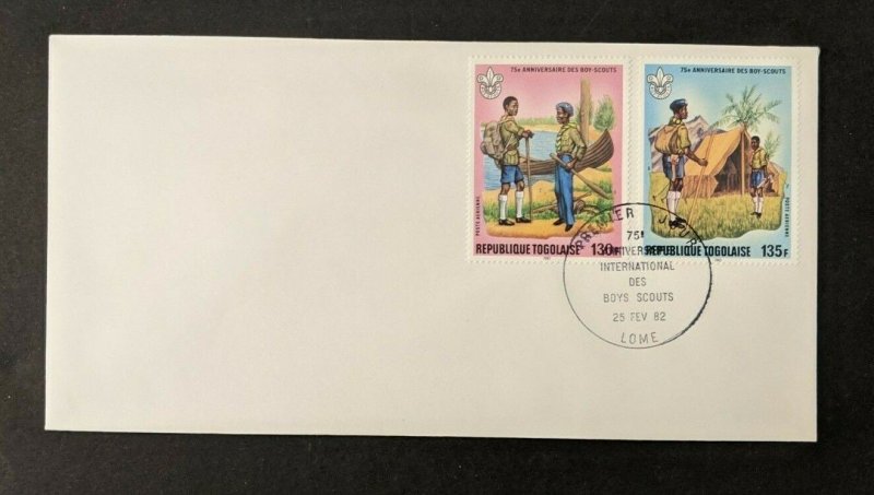 1982 75th Anniversary of Scouting First Day Cover FDC Lome Totolaise