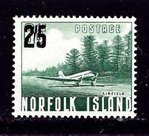 Norfolk Is 27 Lightly Hinged 1960 Surcharge