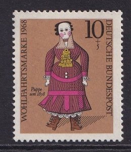Germany #B438  MNH  1968  dolls 19th century 10pf