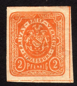 1880's, Germany, Strassburg, Private post stamp, MH