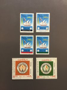 Kuwait 253-256,264-265 F-VF MNH. See note. Scott $ 6.55