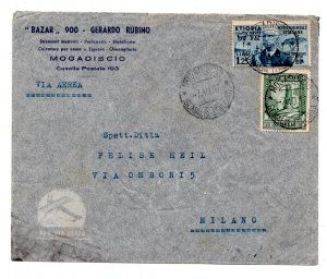 Ethiopia - Vitt. Emmanuel III. Read 1.25 per envelope