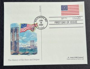 1877 38 STAR FLAG #3404q JUN 14 2000 BALTIMORE MD FIRST DAY CACHET BX3-1