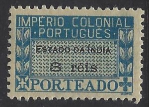 Portuguese India, Scott #J38; 3r Postage Due, MH