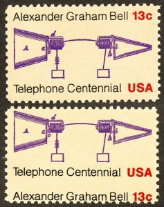 US Stamps # 1683 Dramatic Error Shift With Normal For Comparison