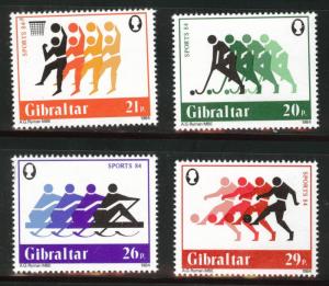 Gibraltar Scott 461-464 MNH**  1984 Sports set