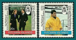 Pitcairn Islands 1986 Royal Wedding,  MNH  #275-276,SG290-SG291