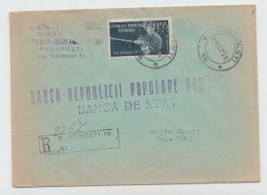 1953 ROMANIA COVER NATIONAL BANK USED POSTAL HISTORY MINER