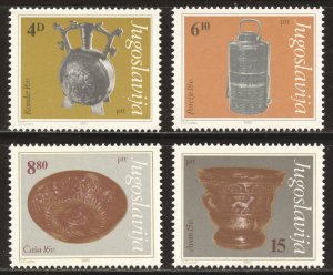 Yugoslavia Scott 1612-15 MNHOG - 1983 Applied Art Museum Artifacts - SCV $1.15