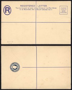 Turks and Caicos KGV 2d Registered Envelope Size H (202 x 127mm)